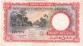 British West Africa 20 Shillings,  1. 3.1954